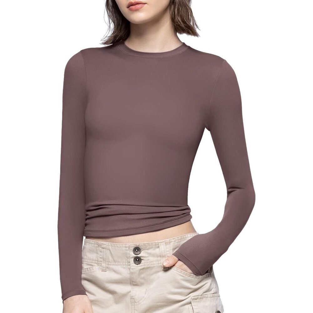 Women's Pimento Long Sleeve T Shirts Crew Neck Slim Fit Sexy Collection